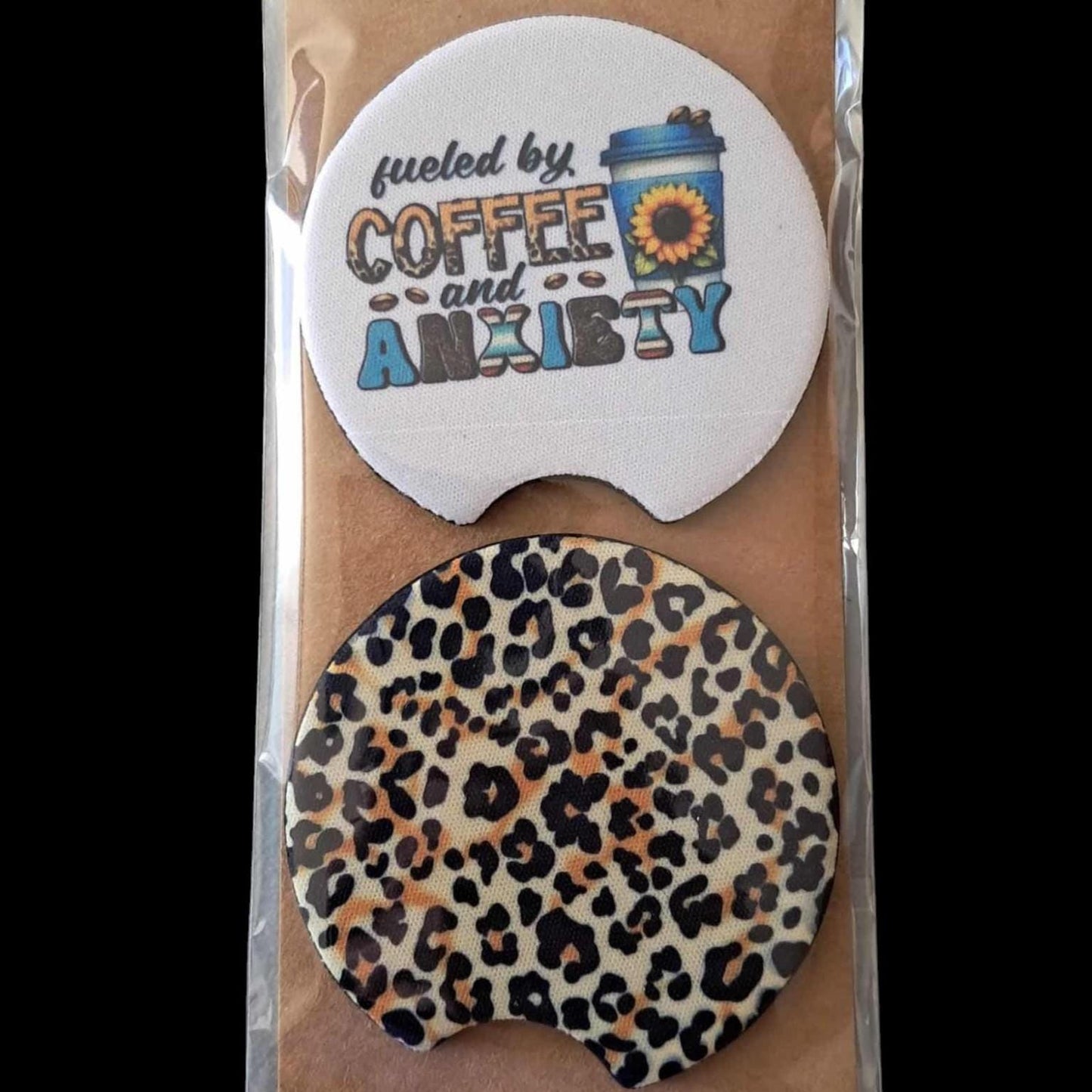 Custom Neoprene Car Coasters | Set of 2 | Personalized Cup Holder Coasters | Bundle Discounts