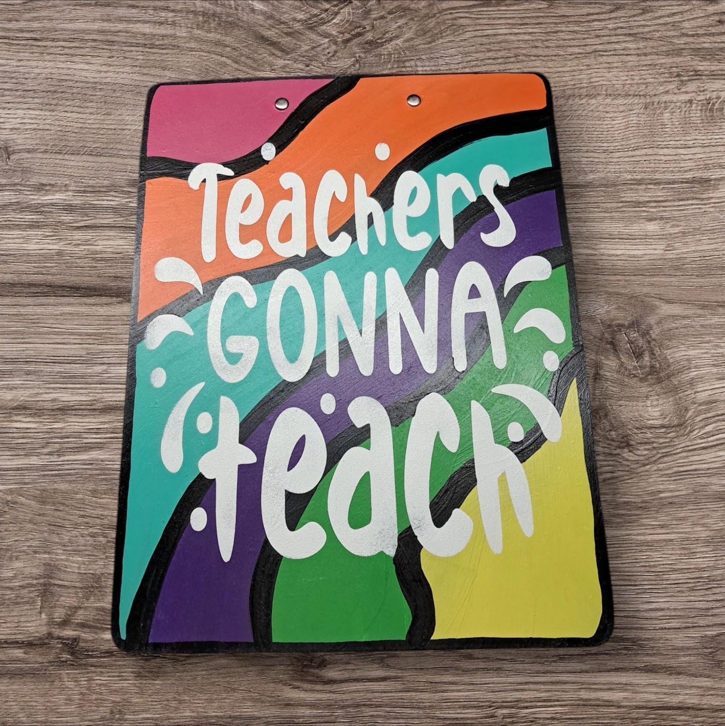 Painted Teacher Clipboard | Personalized Hand-Painted Gift | Floral & Custom Designs