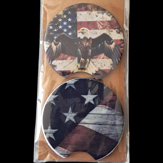 Custom Neoprene Car Coasters | Set of 2 | Personalized Cup Holder Coasters | Bundle Discounts