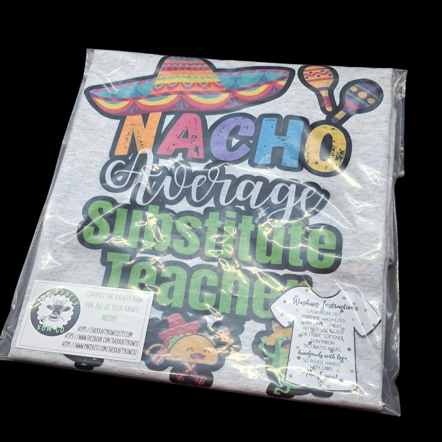 Nacho Average Substitute Teacher Tee – Fun & Festive Unisex Shirt