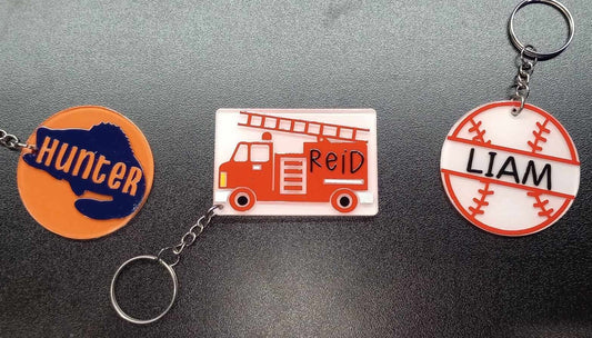 Custom Name Keychain with Tassel – Personalized Acrylic Initial Key Ring