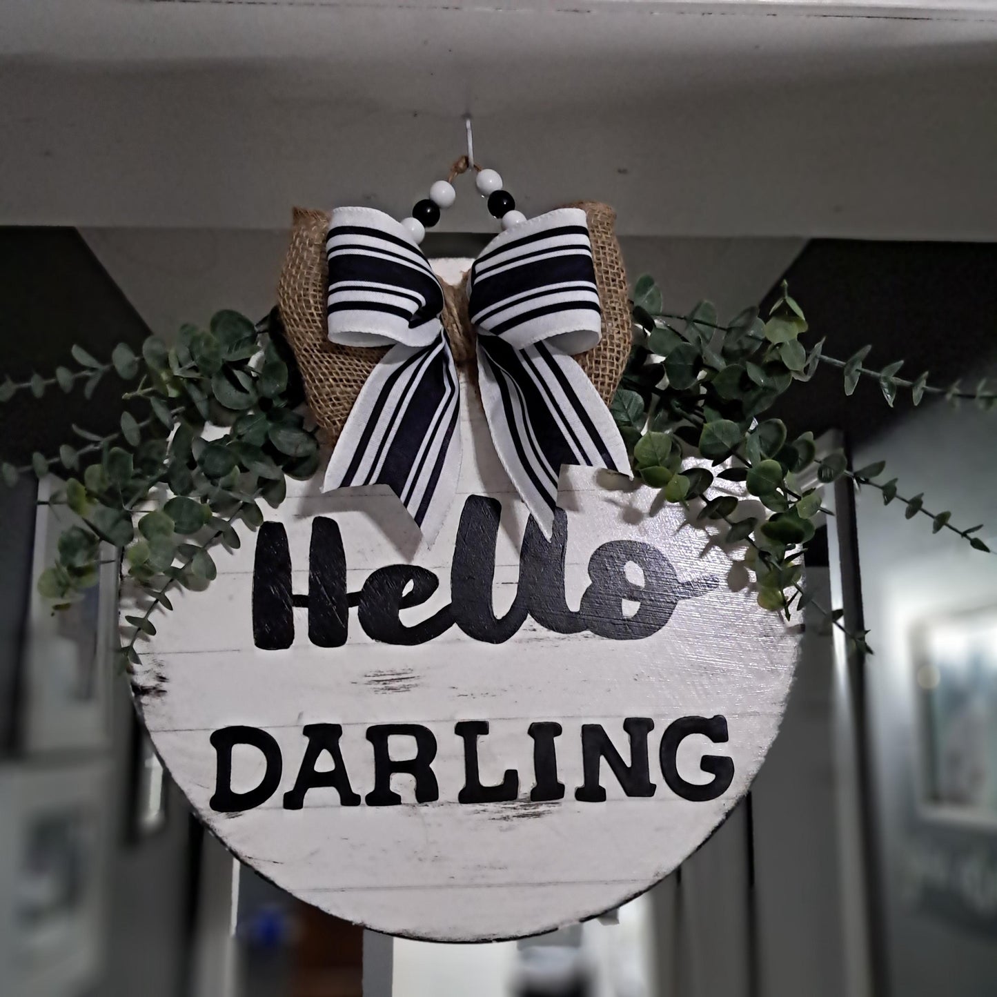 Hello Darlin’ Conway Twitty Door Hanger – Rustic Country Home Decor