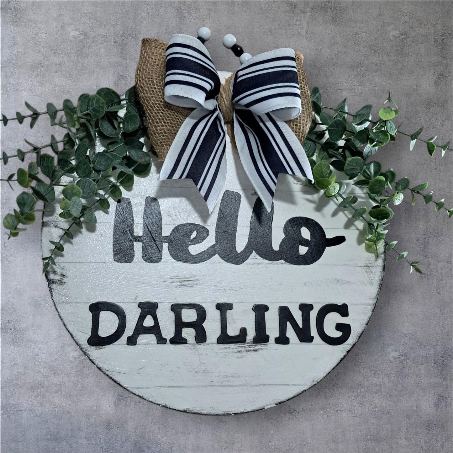 Hello Darlin’ Conway Twitty Door Hanger – Rustic Country Home Decor