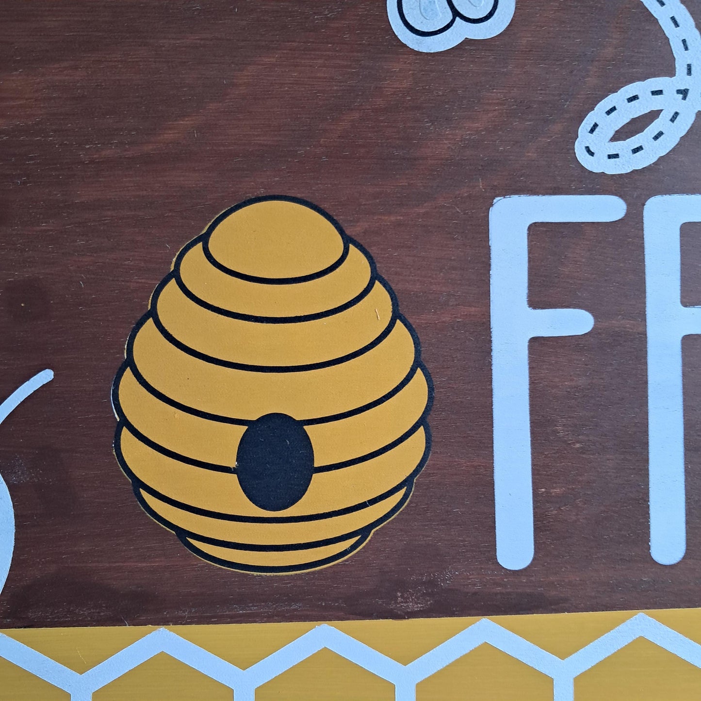 Buzz Off Door Hanger – Bee & Sunflower Sign – Funny Front Door Decor – Bow & Jute Hanger Included – Optional Greenery