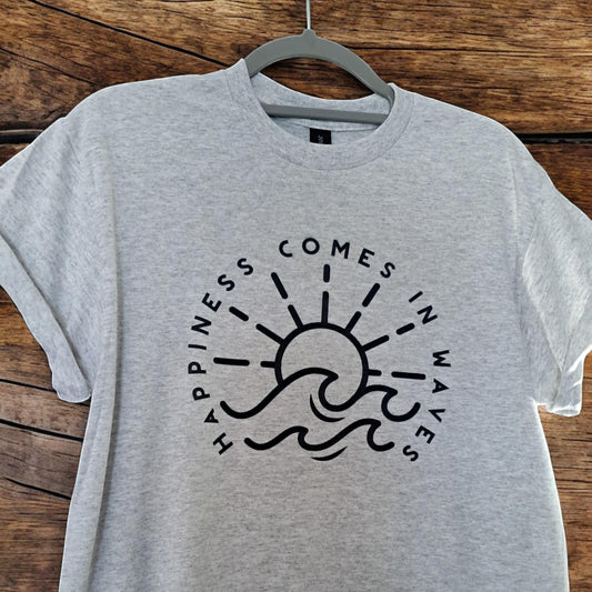 Happiness Comes in Waves T-Shirt – Unisex Fit