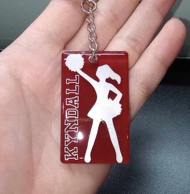 Custom Name Keychain with Tassel – Personalized Acrylic Initial Key Ring
