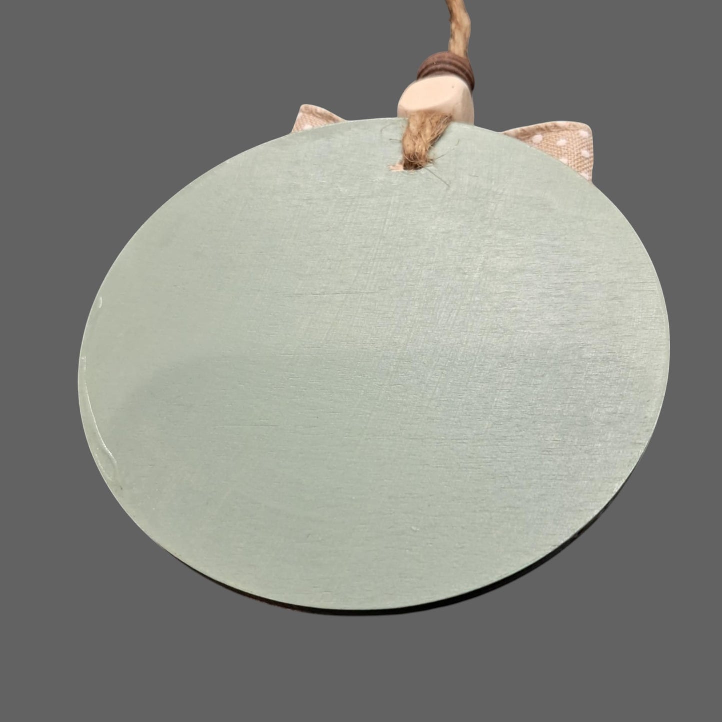 Bloom Where You Are Planted Car Mirror Charm – Sage Green Wood Round with Raised Flowers