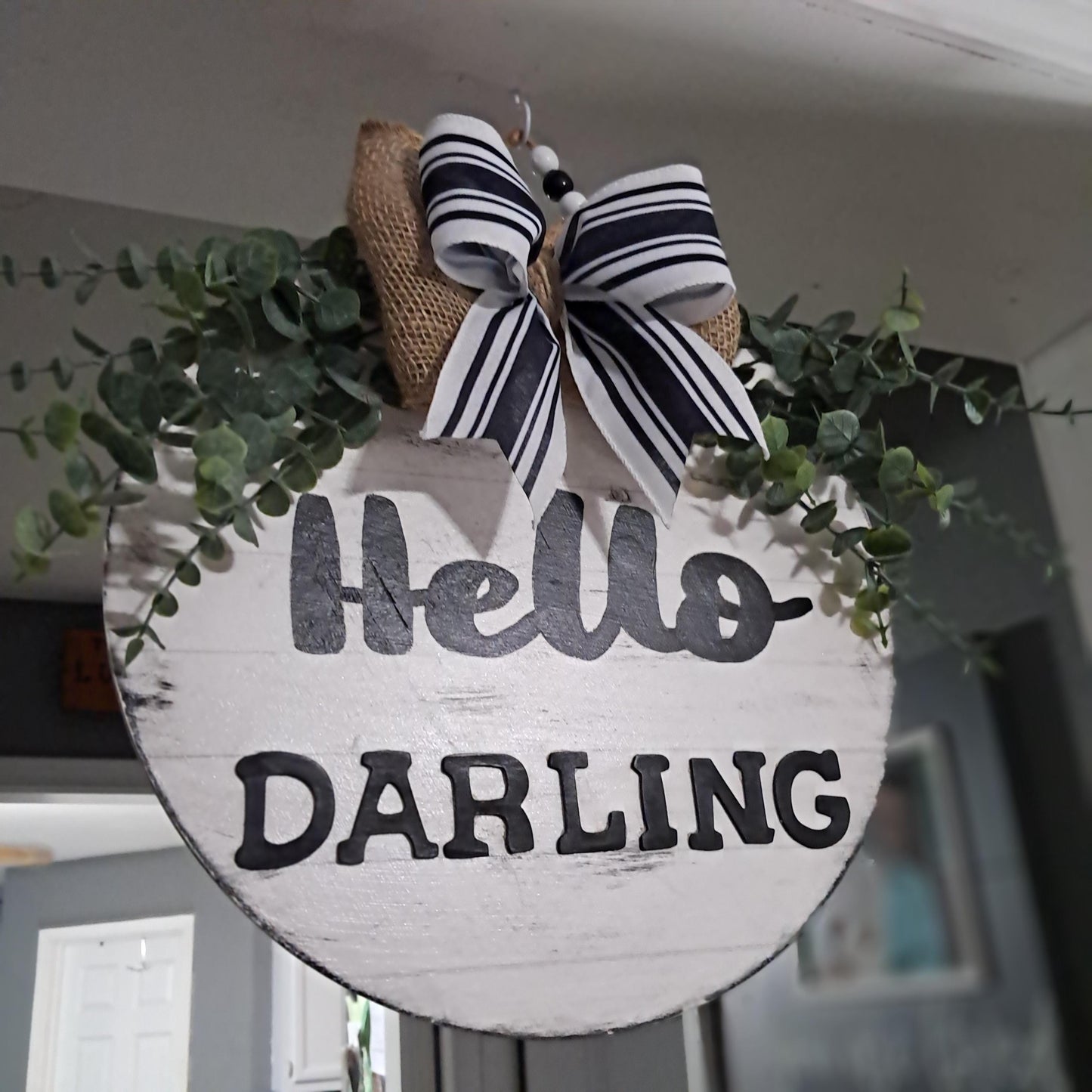 Hello Darlin’ Conway Twitty Door Hanger – Rustic Country Home Decor
