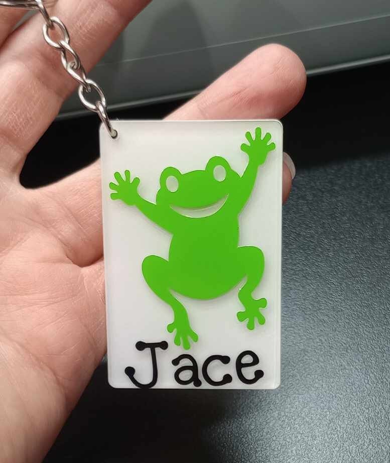 Custom Name Keychain with Tassel – Personalized Acrylic Initial Key Ring
