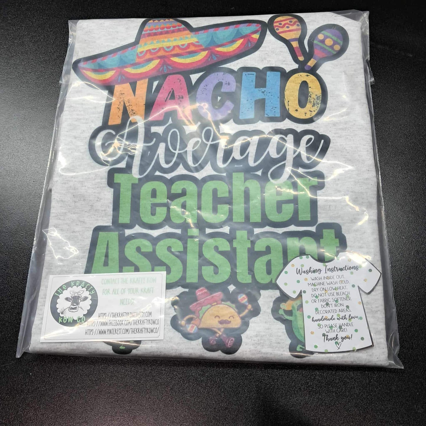 Nacho Average Teacher Assistant Tee • Cinco de Mayo Shirt • Funny Teacher T‑shirt • Gift for Teacher Aide • Humor in the Classroom