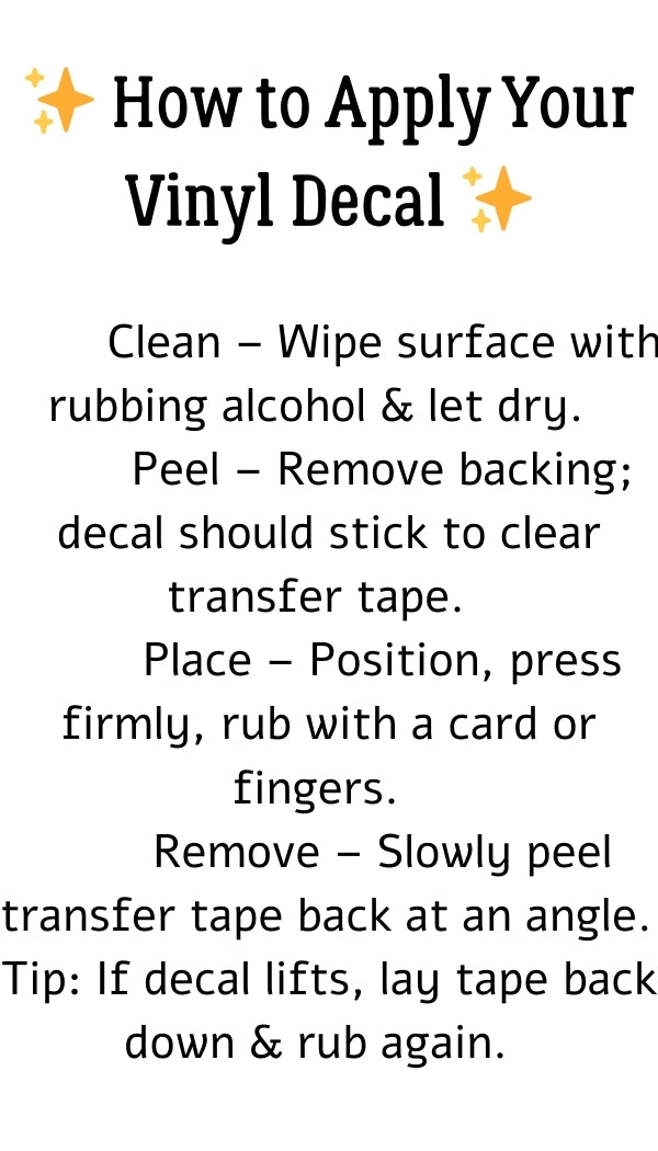 Custom Vinyl Decal – Personalized Name, Quote, or Logo – Permanent Adhesive Sticker