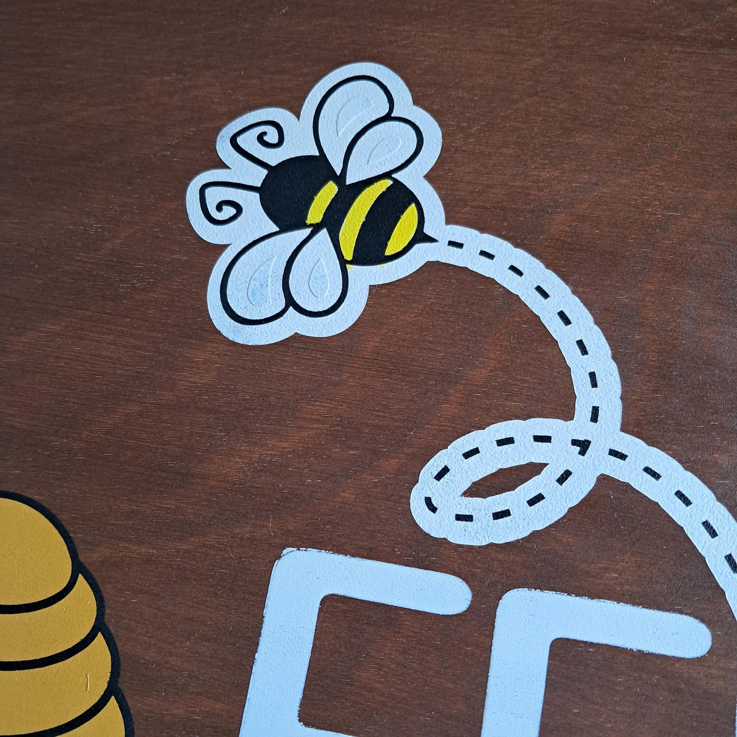 Buzz Off Door Hanger – Bee & Sunflower Sign – Funny Front Door Decor – Bow & Jute Hanger Included – Optional Greenery