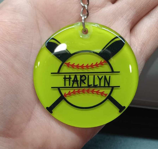 Custom Name Keychain with Tassel – Personalized Acrylic Initial Key Ring