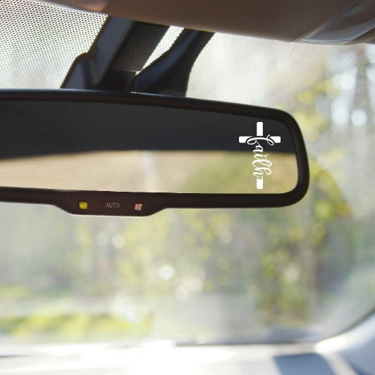 Faith Cross Decal, Mini Christian Sticker, Small Vinyl Faith Decal, Bible Verse Gift, Religious Laptop Tumbler Car Sticker