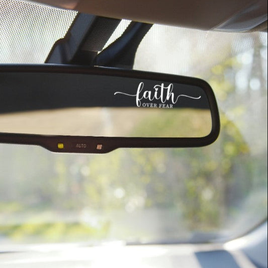 Faith Over Fear Vinyl Decal – Inspirational Car, Laptop, Water Bottle Sticker
